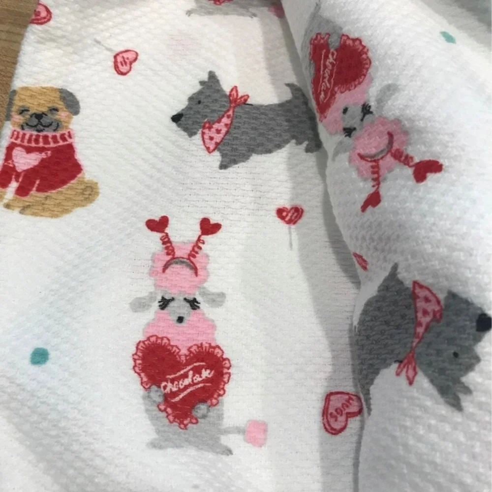 Valentines Dog Kitchen Towels 2pc